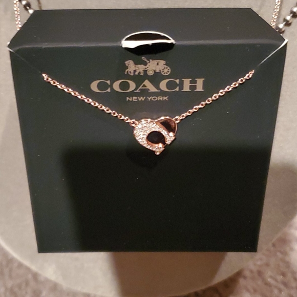 Coach gold plated gorgeous necklace with swarsowsk